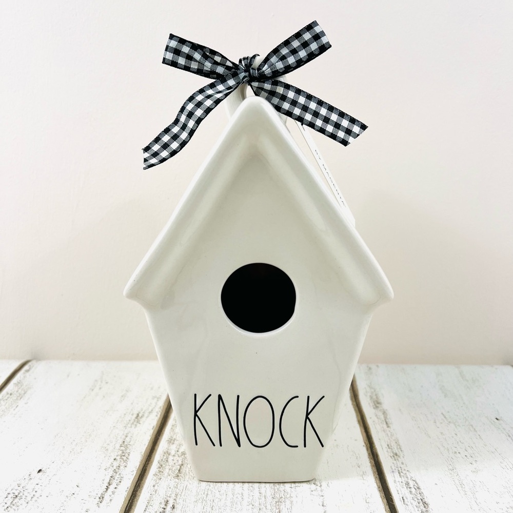 Rae Dunn Knock Birdhouse Ceramic Decoration - Picture 2 of 6